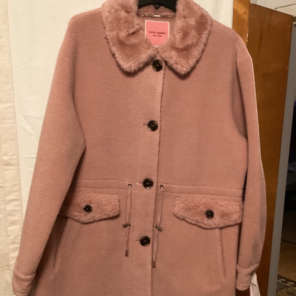 - KATE SPADE FAUX FUR COAT a Sz XL NWT - Picture 1 of 7